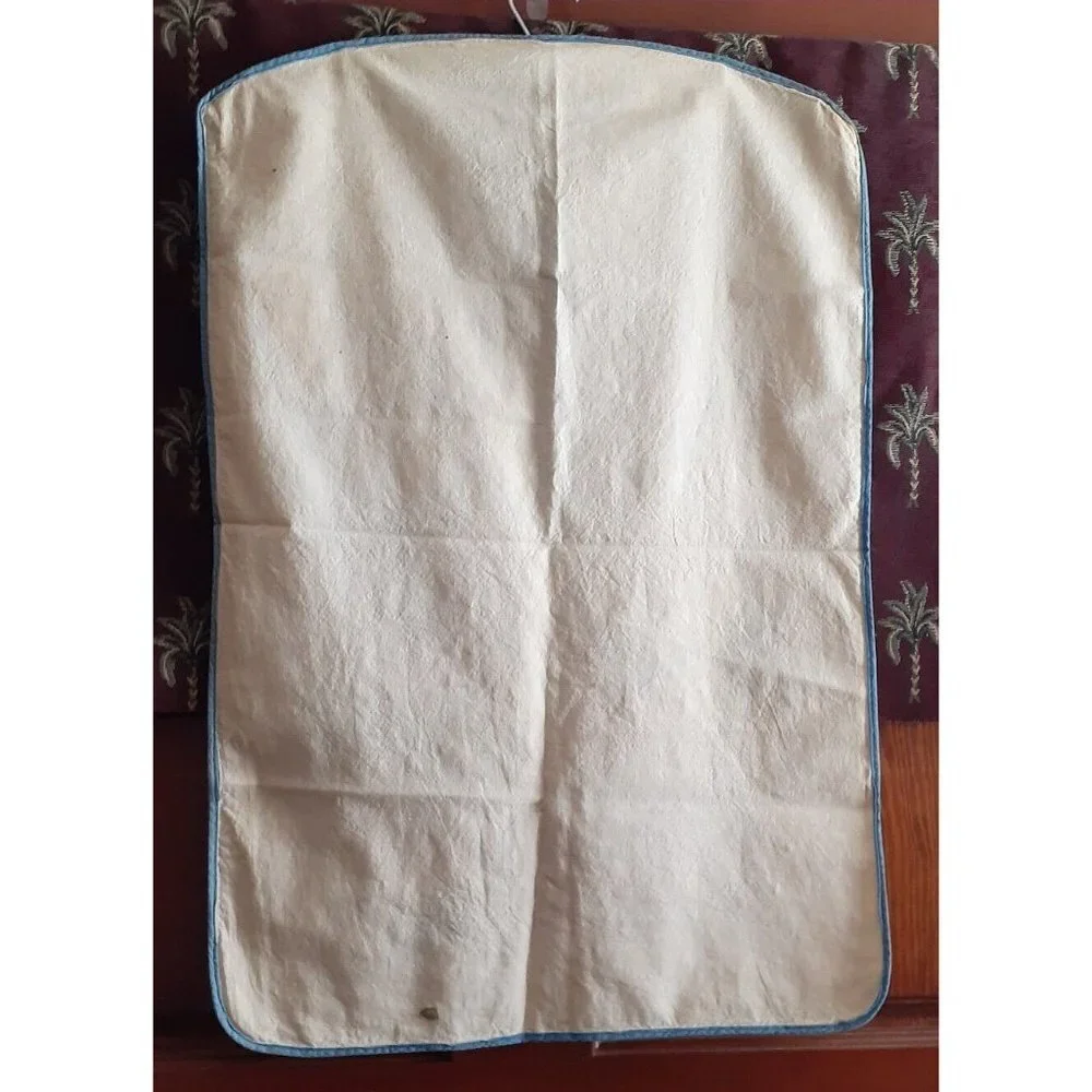 1940's Laundry Bag Embroidered Switzerland Lederhosen Man Corset Dress Lady